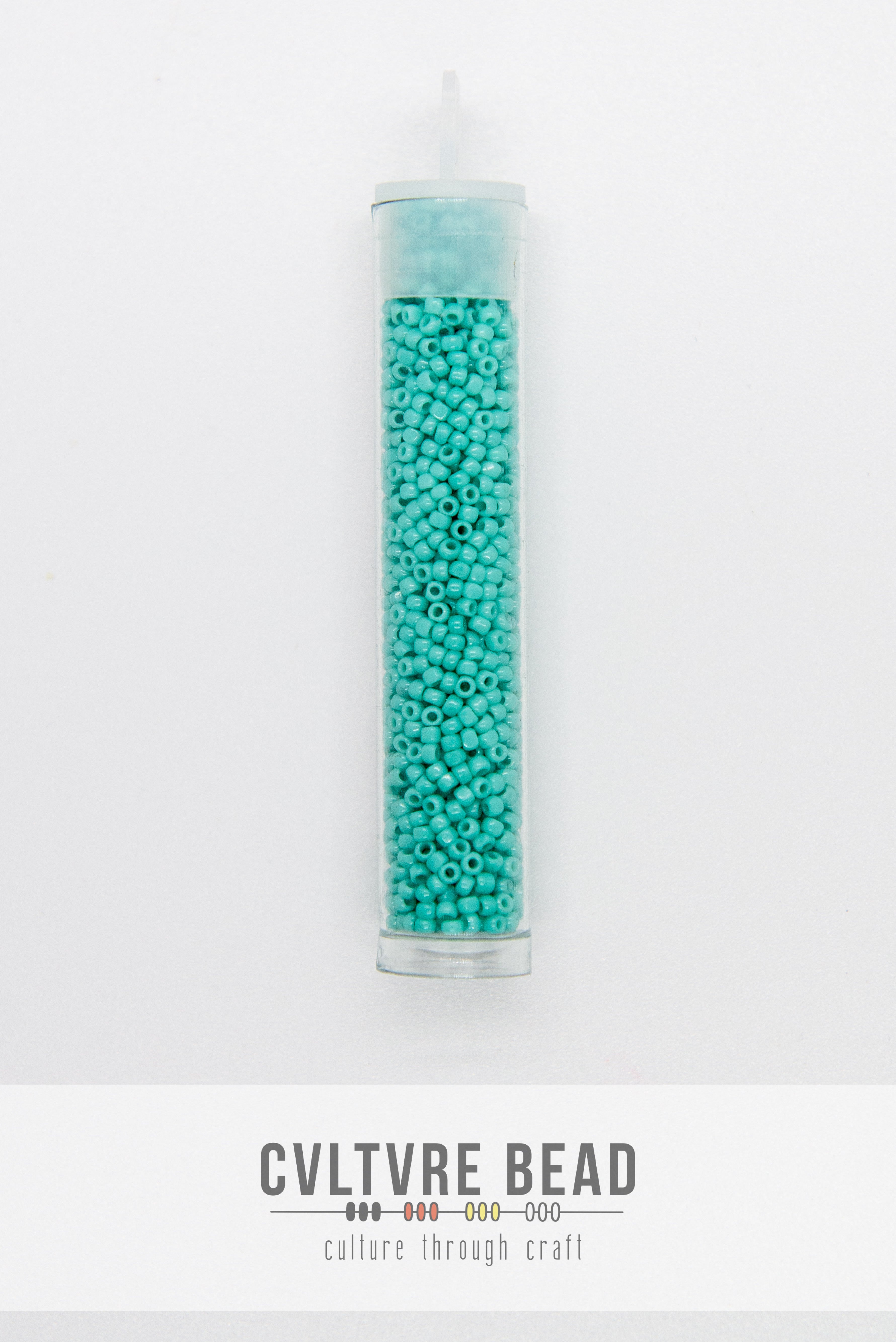 Toho Seedbead Charlotte 15/0 - Opaque Turquoise - 2.5" vial